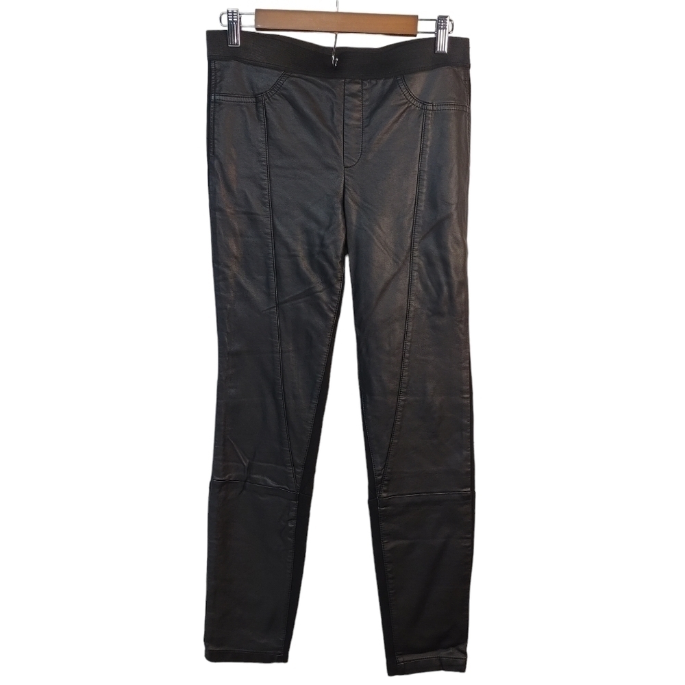 Jessica Simpson Women's Black Faux Leather Skinny Pants Size L